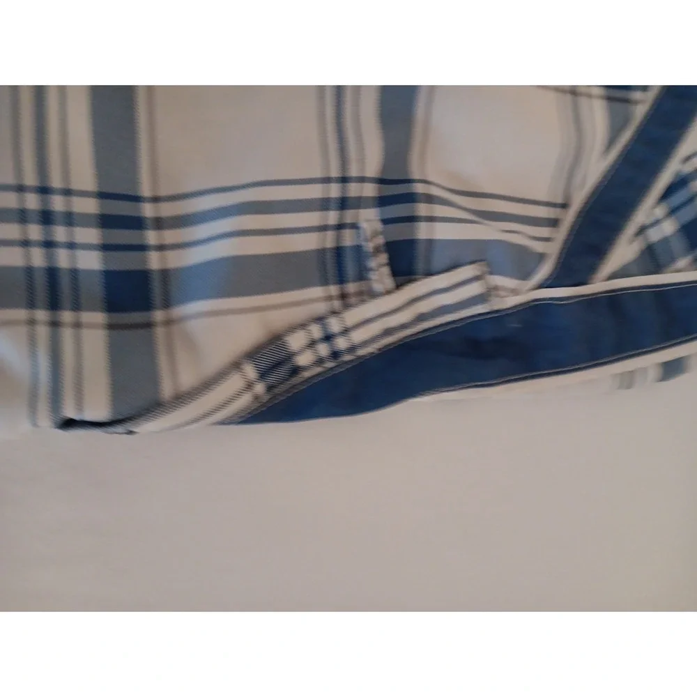 American Eagle Outfitters Mens Blue White Plaid Board Shorts Swim Trunks Size L
